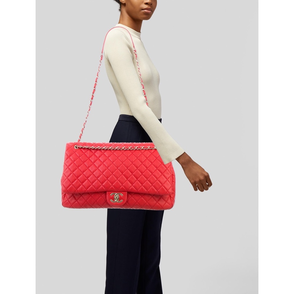*** SOLD *** Chanel XXL Airline Flap Bag red Gold - Picture 3 of 11